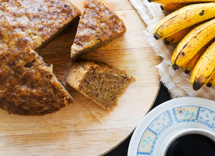 cómo preparar torta de banano